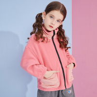 龙之涵(LONGZHIHAN)儿童外套中大童摇粒绒休闲夹克2020秋季新款上衣褂子洋气装