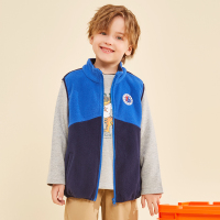 龙之涵(LONGZHIHAN)儿童马甲摇粒绒上衣2021新款童装男童马甲女童背心