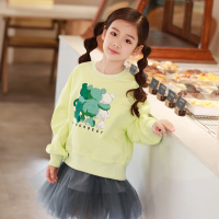 龙之涵女童卫衣春秋2022新款儿童上衣春装打底衫女孩童装中大童亲子装