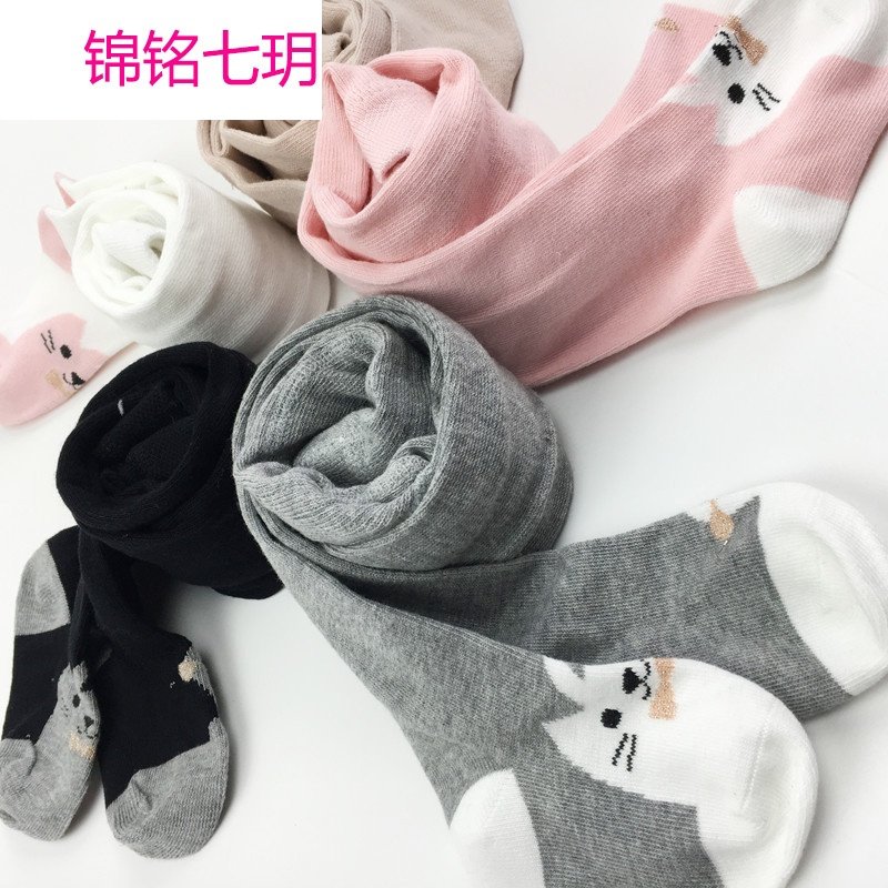 锦铭七玥2018春秋新款宝宝连裤袜纯棉可开档婴幼儿打底裤小童裤子厂家直销