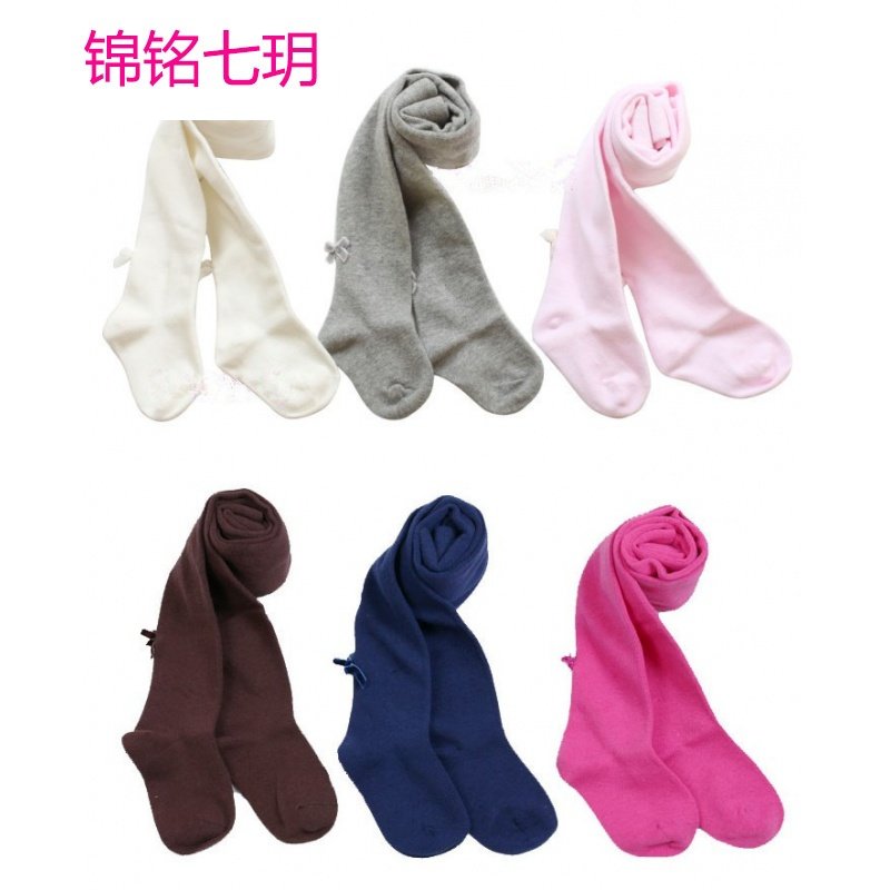 锦铭七玥春秋款 儿童裤袜女宝宝连裤袜 婴儿连裤袜 纯棉裤袜多色可选