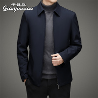 千锦鸟2022新款男士夹克棉衣外套中老年公务员老干部商务工作冬装棉服爸爸装冬季宽松棉服内胆可拆卸内胆大码棉袄父亲节礼物1