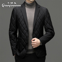 千锦鸟2022新款中老年爸爸装加厚棉衣男士保暖西服桑蚕丝外套公务员老干部商务下乡工作冬装棉服冬季棉服大码棉袄父亲节服饰礼