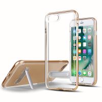 HIGE/iPhone6/6s手机壳/保护套 透明防摔支架软壳 手机保护套 适用于苹果6/6s手机壳 5.5英寸-金色