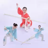 白蜡杆武术棍少林齐眉棍闪电客表演长短棍枪杆白腊杆太极棍开背木棍 精品1.2米 直径2.5厘米