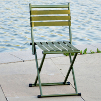 闪电客家用折叠凳便携折叠椅凳子小马扎带靠背座椅老人户外简易钓鱼椅子