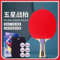 红双喜(DHS)乒乓球拍 级五星级全面型5星兵乓球成品拍直横拍6星单拍