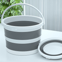 闪电客可折叠水桶家用大容量加厚手提桶便携户外垂钓小桶洗车塑料桶