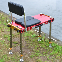 闪电客大钓台 轻折叠多功能伸缩便携铝合金加厚小钓鱼台平台椅