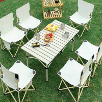 闪电客酷然户外折叠桌椅便携式露营桌子野餐野营 轻全套装备用品蛋卷桌