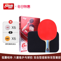 红双喜(DHS)乒乓球拍六星级单拍狂飚6星专业级成人直拍横拍成品拍