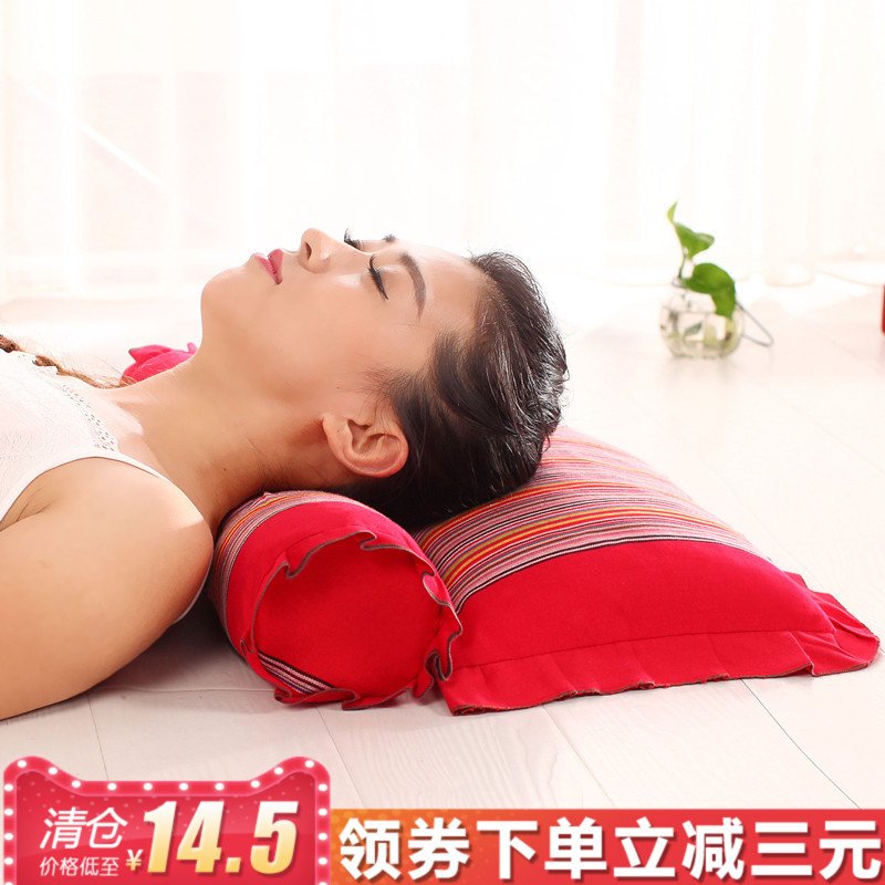 颈椎枕头颈椎专用枕头 修复颈椎脊椎枕中药保健护颈枕芯荞麦枕