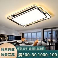 乐单族灯具现代简约组合全屋套餐吸顶灯2021新款大气黑色客厅灯