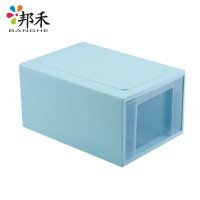 邦禾 单层带轮抽屉鞋盒组合柜子透明塑料收纳箱杂物储物箱收纳盒