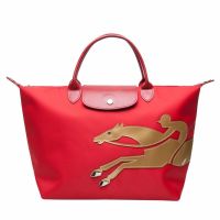 Longchamp珑骧时尚女士手提包单肩包帆布休闲拉链暗袋包斜挎包 女1515582