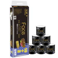 洁柔有芯卷纸卫生纸巾 face黑面子4层140g卷12卷筒纸厕纸