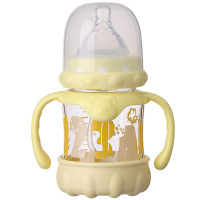 清仓款日康(rikang)有柄自动玻璃奶瓶(140ml) RK-3108颜色随机发货