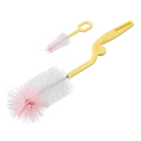 清仓款日康RK-3501旋转奶瓶刷奶嘴刷360°旋转奶瓶奶嘴刷尼龙清洗刷子 颜色随机