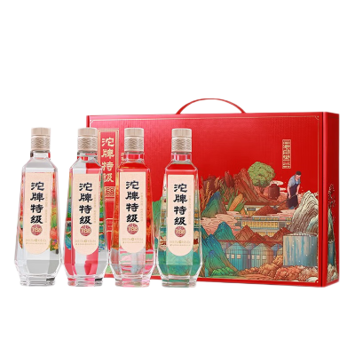 沱牌特级酒 开颜四季50度480ml*4瓶礼盒装浓香型白酒