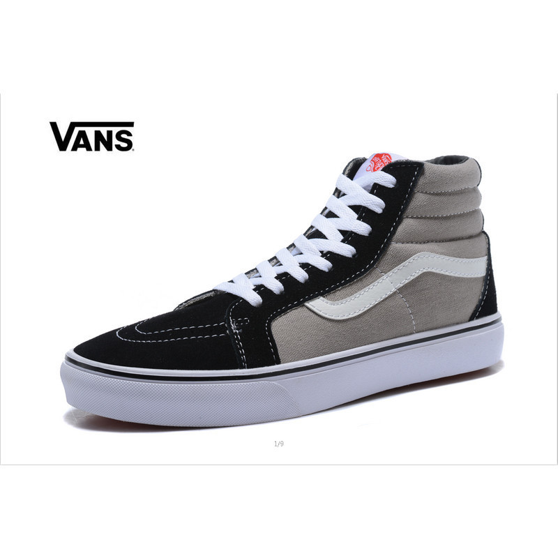 范斯vansogmidskoollx高端支线中帮板鞋经典黑灰高帮休闲鞋