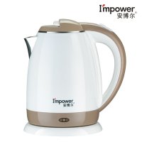 安博尔 HB3221 双层防烫食品级304不锈钢烧水壶 1.5L电水壶 快速烧水壶