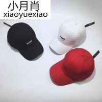 韩国原宿字母刺绣棒球帽子女夏休闲韩版红带子遮阳鸭舌帽男潮