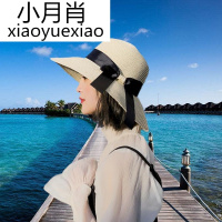 帽子女夏遮阳帽防晒可折叠海边度假旅游大檐草帽英伦沙滩帽太阳帽