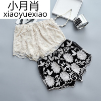 夏天白色女士蕾丝短裤打底裤可外穿安全裤防走光保险裤三分裤薄款