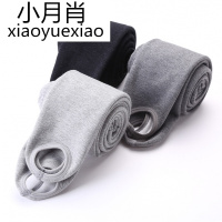 秋冬款女士加绒加厚健美裤脚登纯棉一体打底裤袜子踩脚保暖靴子裤