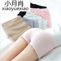 夏短安全裤女防走光四角打底裤中腰蕾丝薄纯棉裆大码平角女士内裤