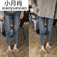 2018春夏高腰chic牛仔裤女ins超火九分裤黑色紧身显瘦小脚铅笔裤