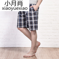 2018夏季boy裤子男士休闲五分裤 全棉格子沙滩裤男厂家直供批