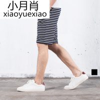 2018夏季男士休闲纯棉条纹运动裤子潮牌微弹男短裤一件代