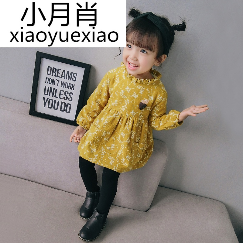 女童裙子秋冬装儿童公主裙长袖婴儿1-3岁小童