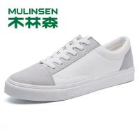 木林森2019新款专柜正品ins超火帆布鞋男韩版户外休闲鞋板鞋春季男鞋百搭小白鞋清凉透气鞋子