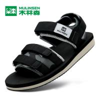 木林森2019新款专柜正品ins超火男鞋男士夏季运动凉鞋男迷彩魔术扣露趾户外休闲软底沙滩鞋