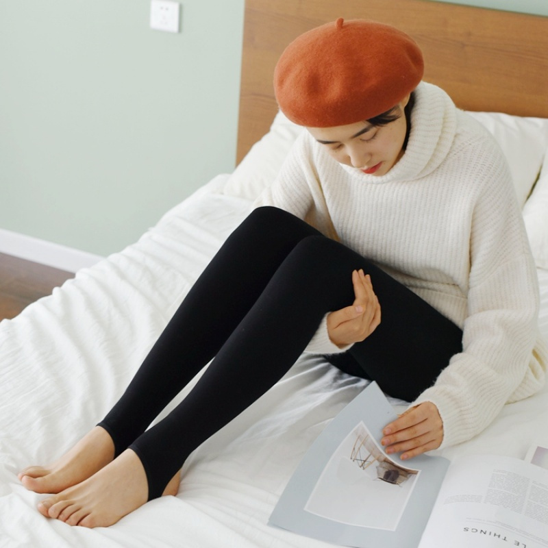 新款式加厚加绒踩脚袜秋冬季1000d保暖显瘦哑光打底