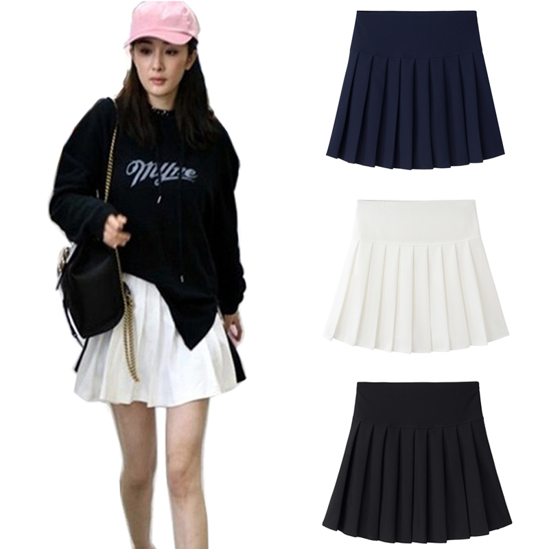 新款式百褶裙秋冬女2021新款高腰半身裙大码短裙韩版黑色胖mm百搭裙子