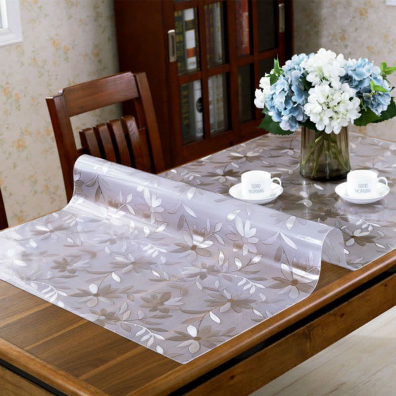 软玻璃PVC透明防水防烫隔热桌垫子茶几垫免洗定制做水晶板桌布图片