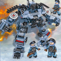 儿童玩具多款坦克变形机器人儿童益智小颗粒拼插拼装积木玩具-621022 虎式重型坦克#830颗粒