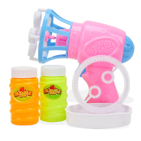 儿童电动款泡泡机吹泡泡补充液3岁以上男女孩户外塑料夏季玩水玩具-风扇泡泡枪+两瓶泡泡液