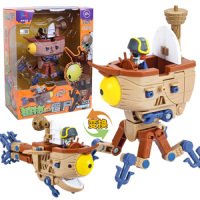 正版植物大战僵尸变形合体机器人玩具BOSS僵尸博士巨人僵尸合金机甲变形玩具金刚男孩玩具 [合金版]海湾旅行者 2602