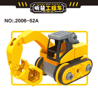 儿童拆装工程车拧螺丝组装玩具可拆卸拼装益智套装男孩挖土推土机拆装车-大号拆装抓取机