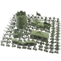二战军事小兵人军事模型塑料玩具兵人儿童怀旧男孩玩具场景 小军人50只