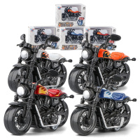 儿童玩具合金摩托车哈雷玩具回力车模机车玩具-哈雷摩托车随机两只