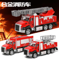 21CM合金回力美式车模警车工程车消防车 汽车模型玩具-美式合金消防系列随机一只