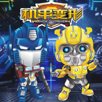 变形玩具金刚儿童玩具Q版机器人擎天黄蜂小公仔模型-Q版公仔两款随机