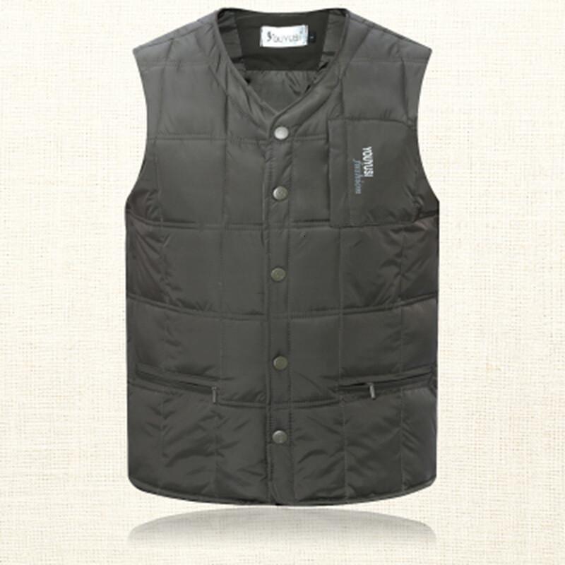 运动户外秋冬装男士羽绒马甲坎肩中老年人内穿羽绒服背心保暖