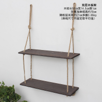时尚乡村复古创意ins墙上置物架麻绳搁板免打孔壁挂房间墙面收纳架墙壁装饰品壹德壹