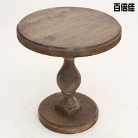 新款创意实木餐桌美式法式复古做旧实木餐桌椅客厅家具桌欧式方桌圆桌仿古壹德壹